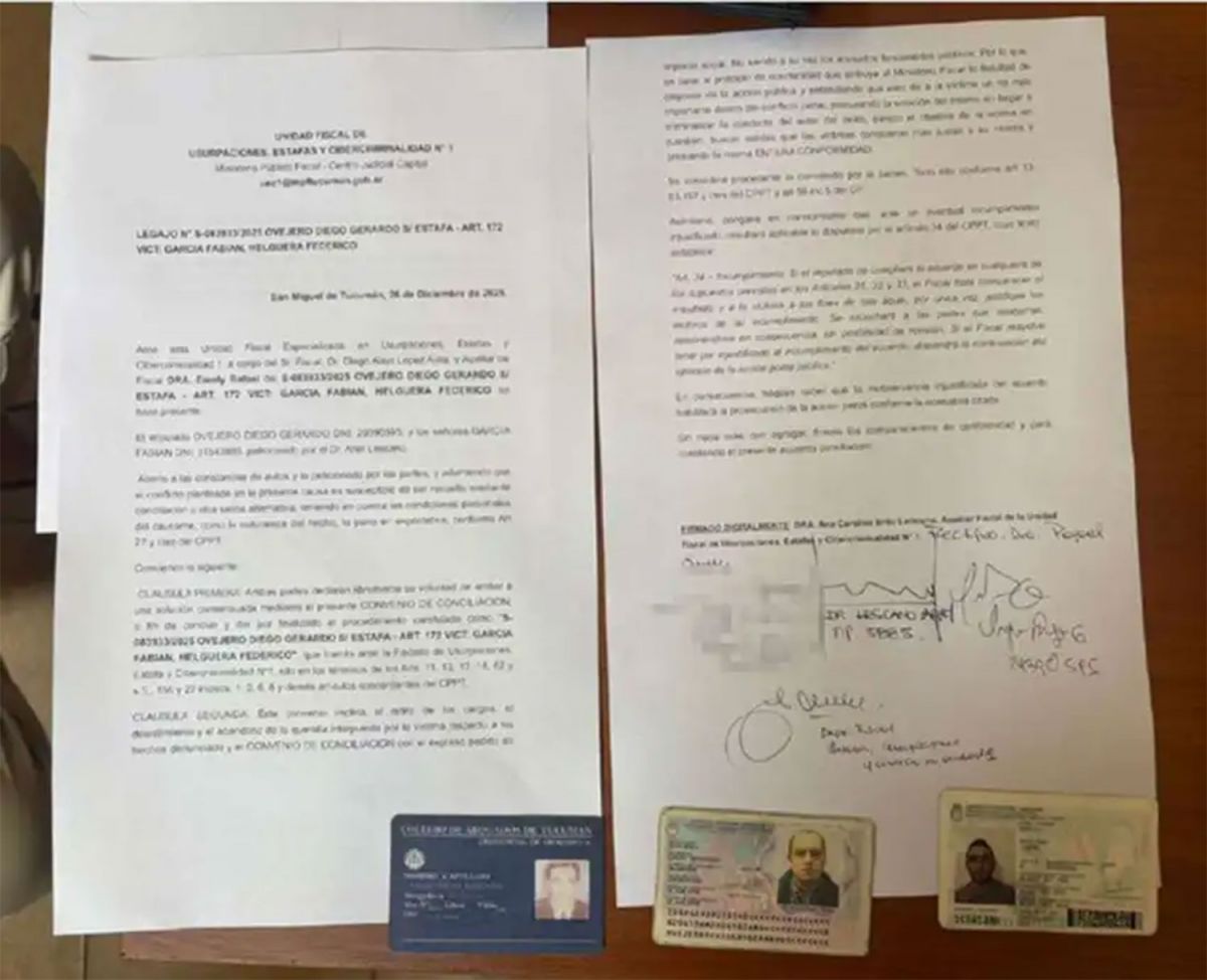 UNA PRUEBA. El documento de uno de los acuerdos que firmó el denunciado para devolver el dinero y que no cumplió.