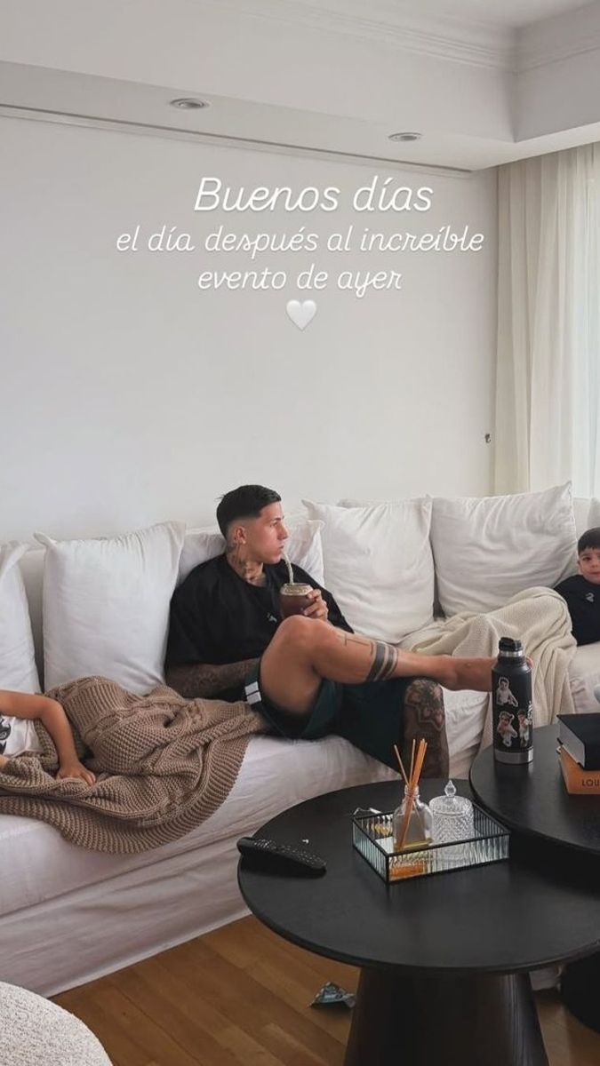Uno de los espacios de la casa de Enzo Fernández en Londres