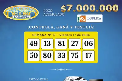 Los Números de Oro de LA GACETA del 17 de julio de 2026