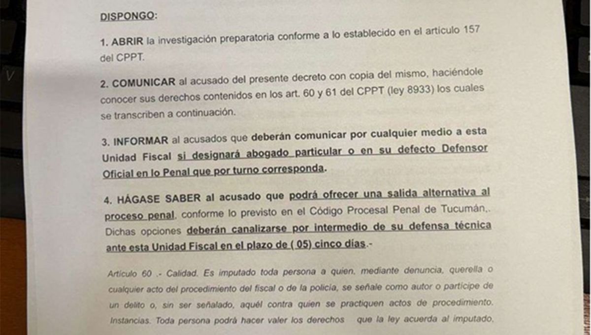 AVISO. El fiscal Diego López Ávila le comunicó a Ovejero que podía negociar acuerdos con las víctimas.