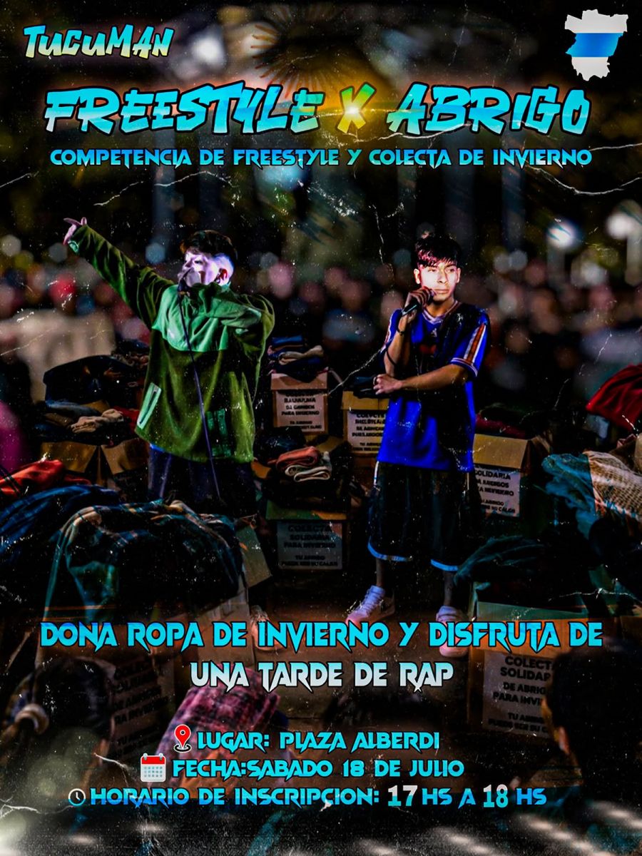 BATALLAS. La competencia de freestyle busca reunir abrigos para quienes pasan el invierno en la calle.