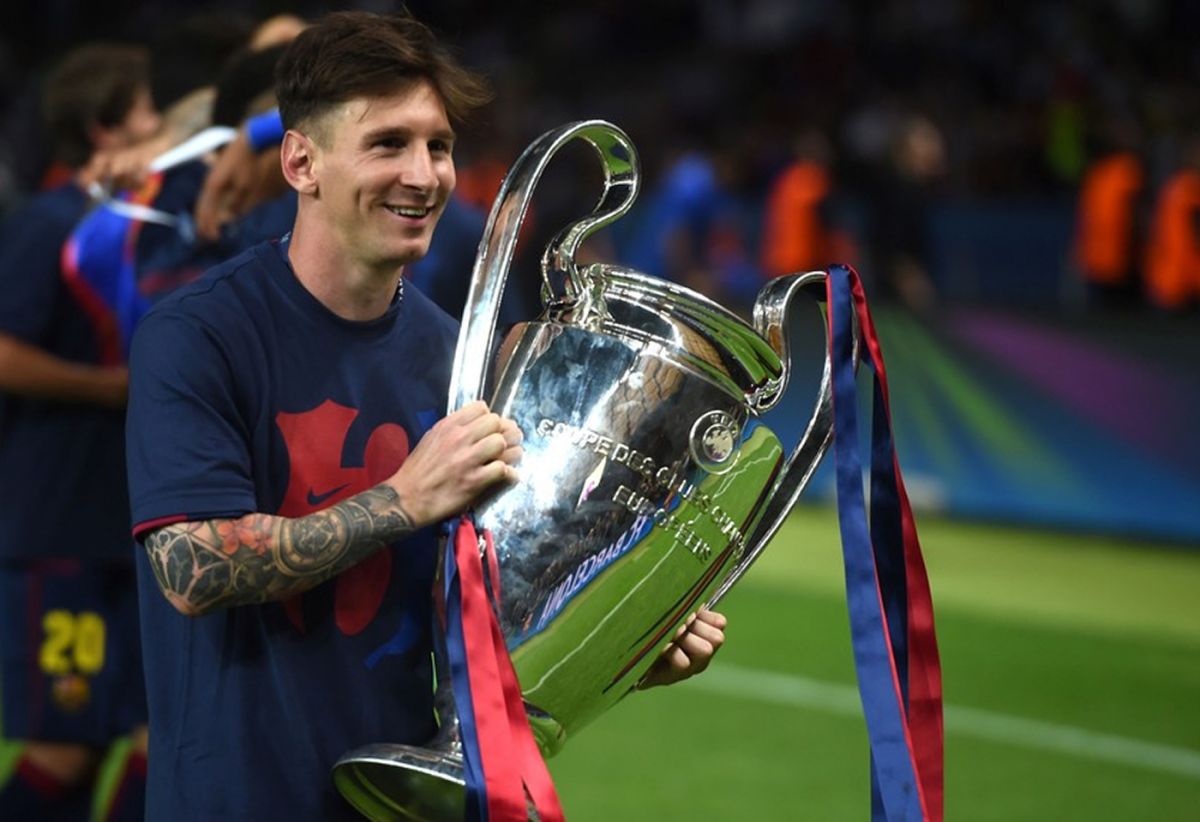 Messi ganó cuatro Champions League con los culés.