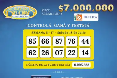 Los Números de Oro de LA GACETA del 18 de julio de 2026