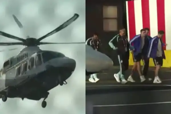 Messi llegó en helicóptero, De la Fuente confesó su miedo a volar y la previa de la final sumó una escena de película
