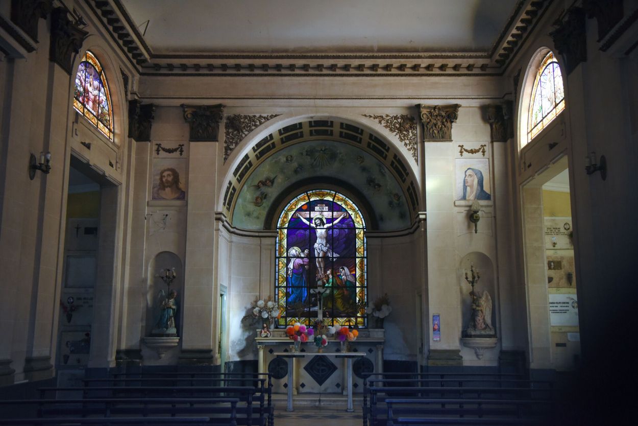 ESPACIO PARA SENTIR. La capilla de la Sociedad Italiana se destaca.