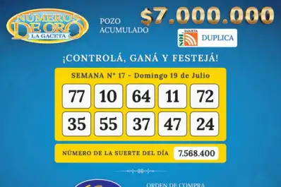 Los Números de Oro de LA GACETA del 19 de julio de 2026