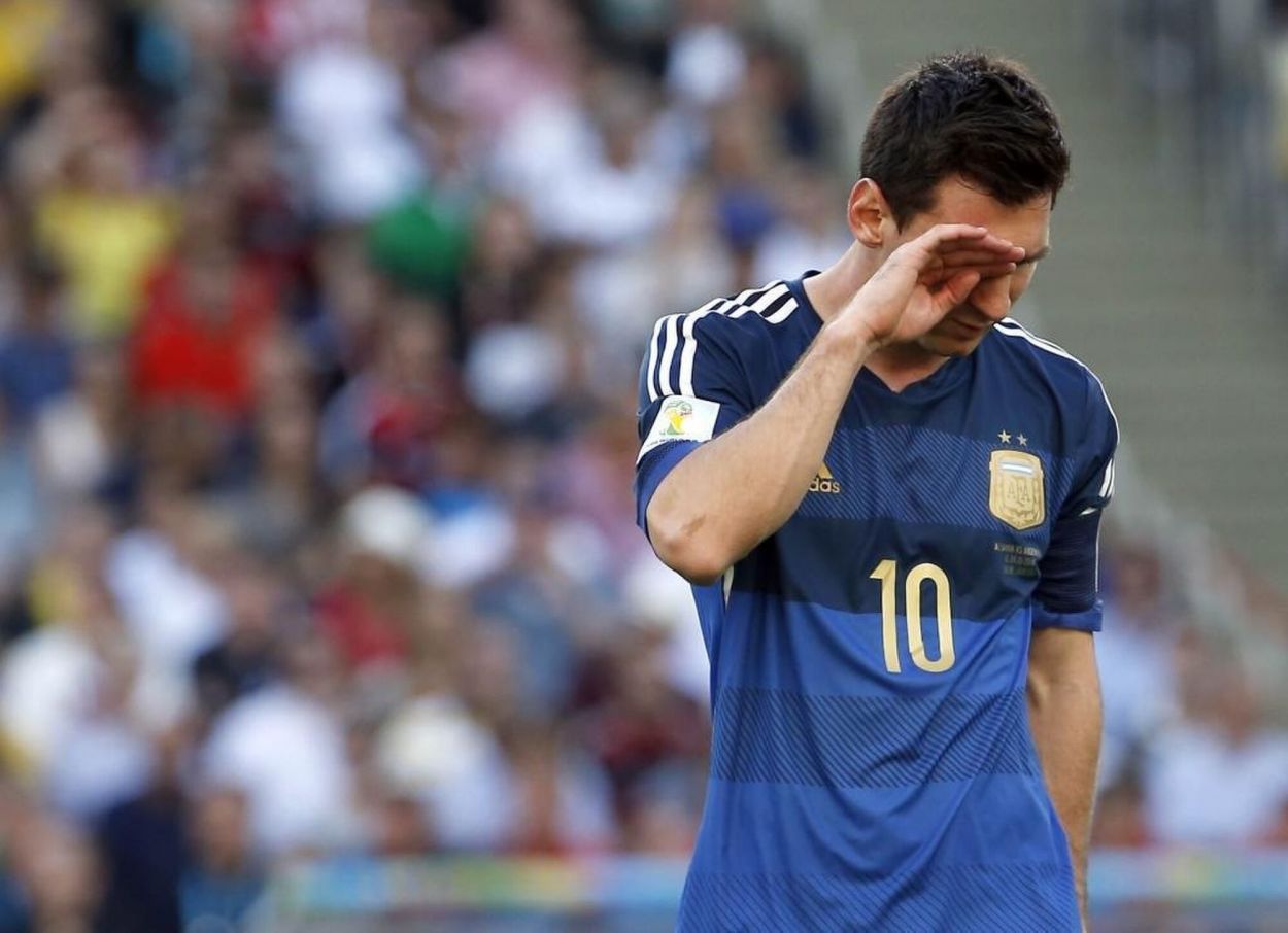 DESCONSUELO. Toda la frustración de Lionel Messi en Brasil 2014.