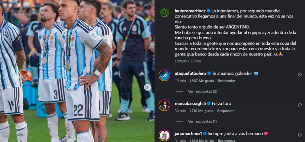 El posteo de Lautaro Martínez