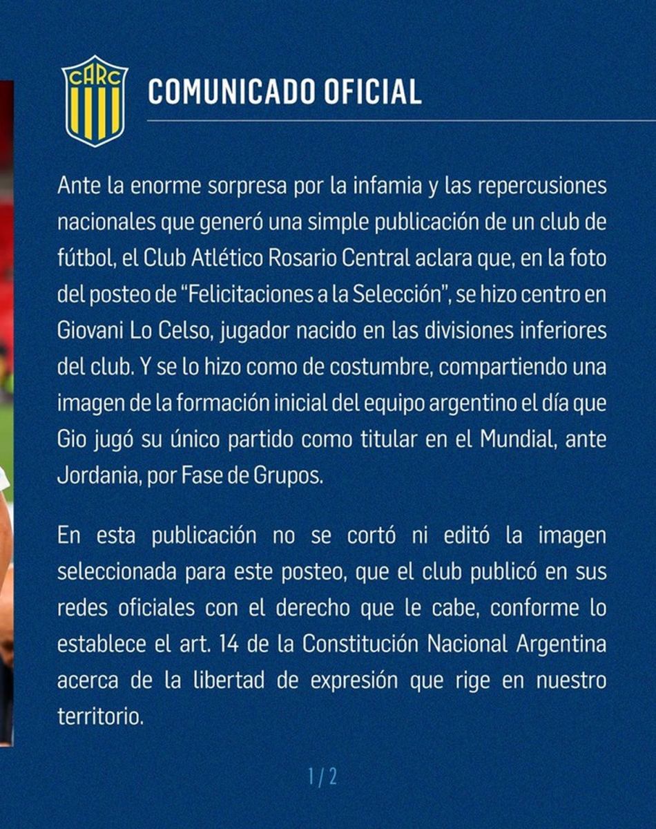 Rosario Central rompió el silencio tras la polémica por Messi y anunció acciones legales