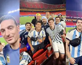 Un tucumano sorteó los controles de seguridad en Kansas y conoció a los jugadores de la Selección