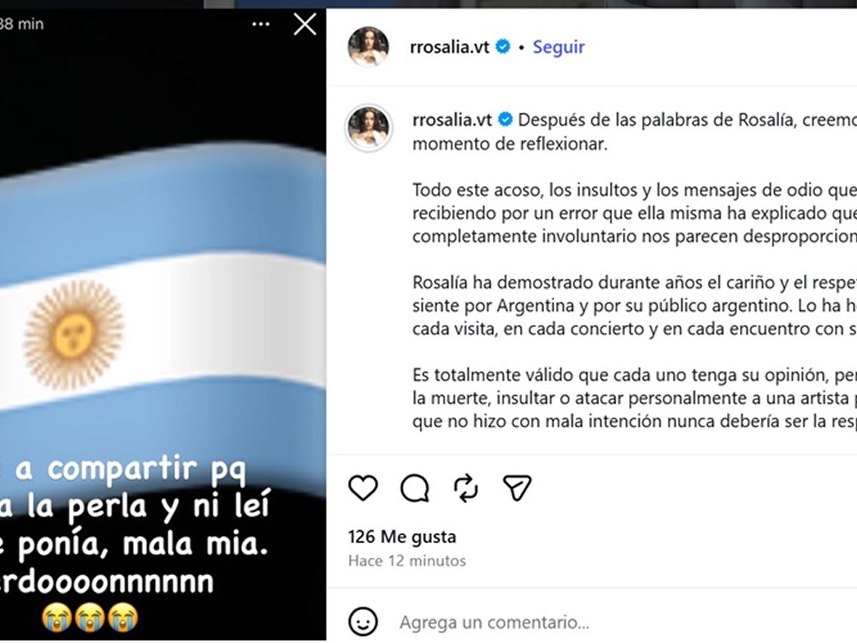 Tras el escándalo, Rosalía recordó su visita a Argentina y pidió disculpas