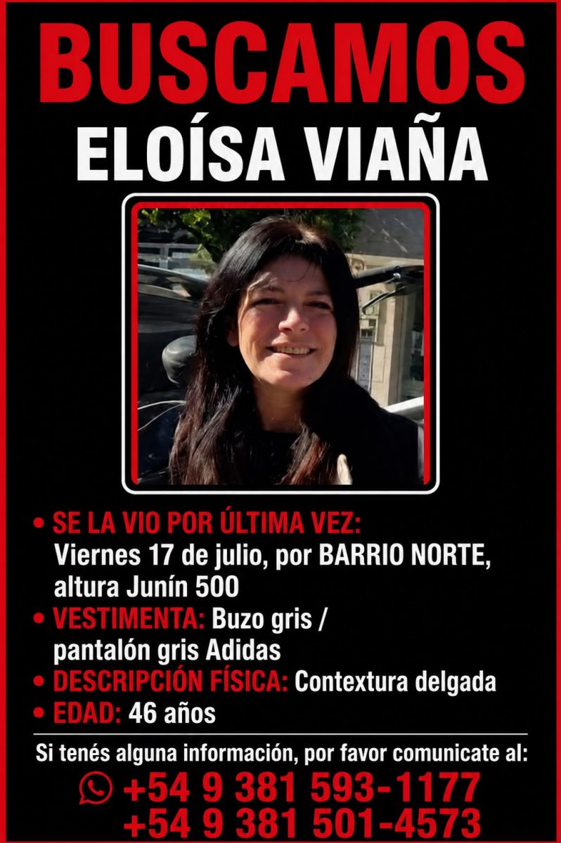 Preocupación en Tucumán por la desaparición de Eloísa Viaña: el pedido de ayuda de su familia