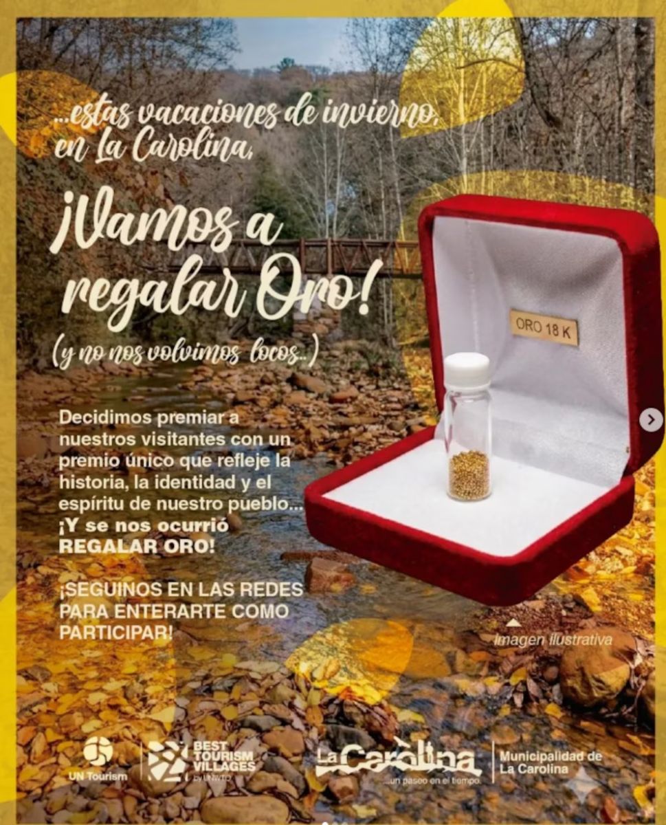 Un pueblo argentino regalará oro a los turistas durante las vacaciones de invierno: cómo participar