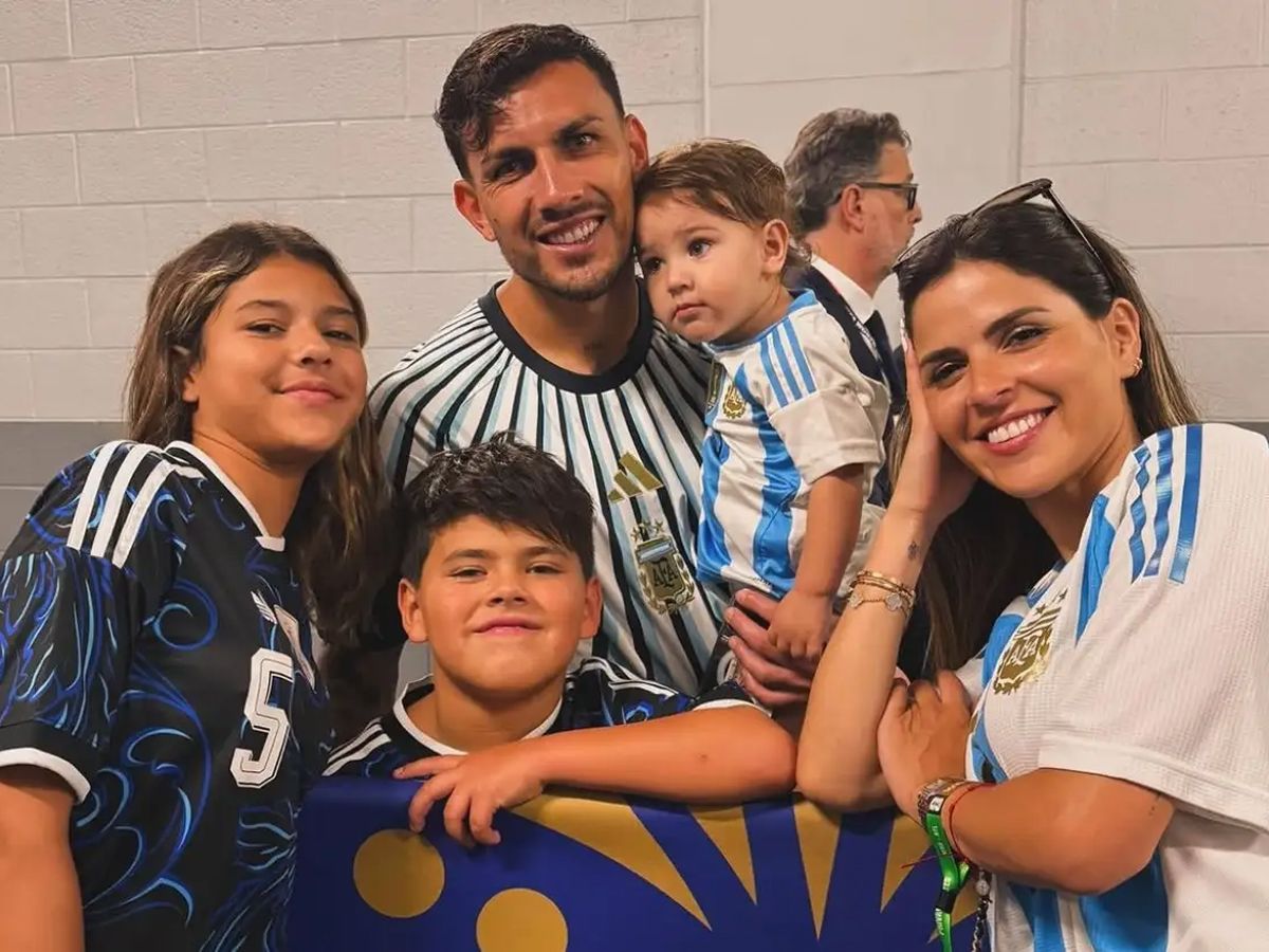 Leandro Paredes y Camila tienen tres hijos: Victoria, Giuliano y Lautaro