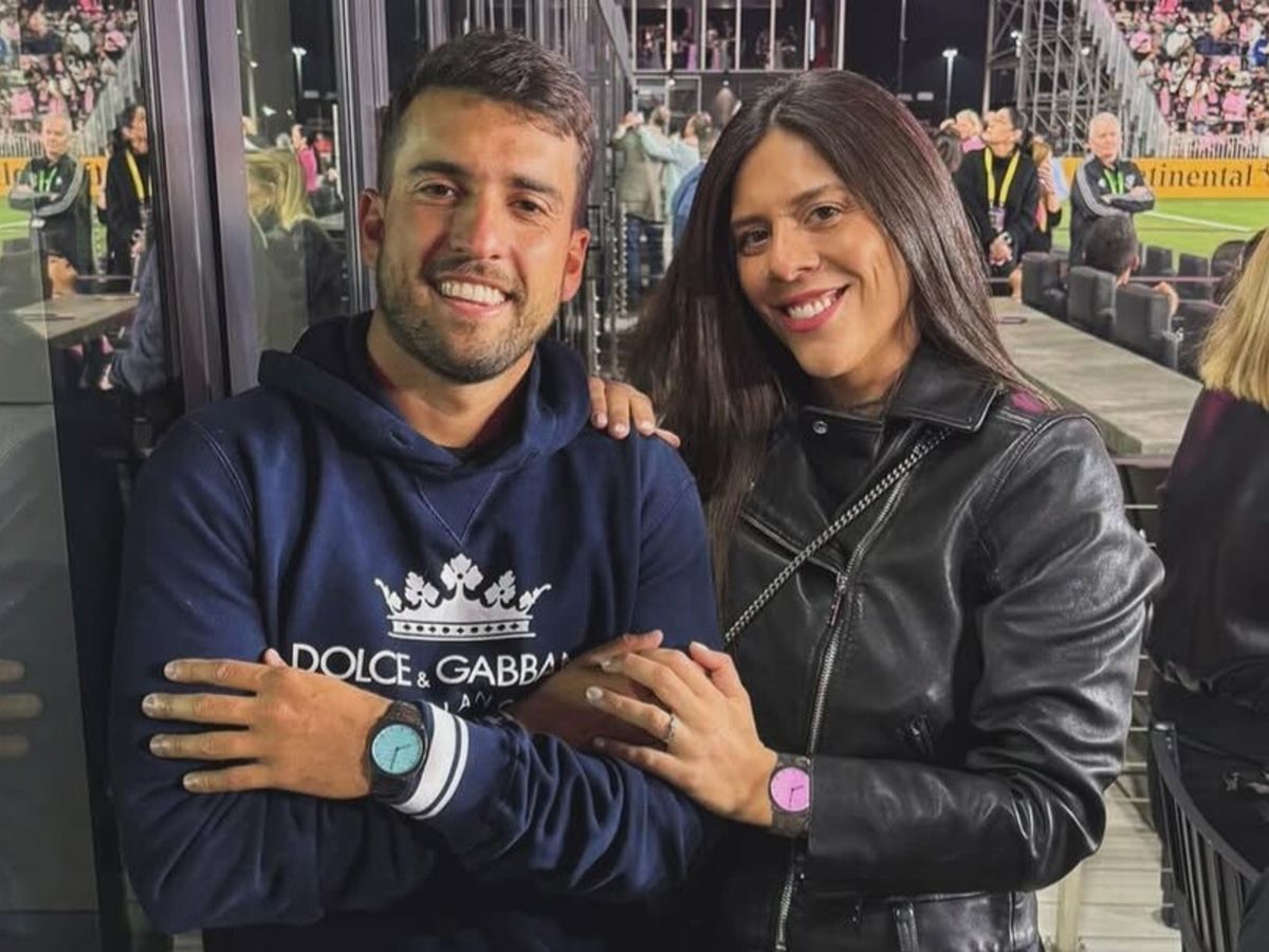 Sol Messi jutno a su novio de toda la vida, Julián Arellano, ahora entrenador en el Inter Miami