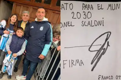 El emotivo gesto de Lionel Scaloni en Pujato que ilusiona a los hinchas con el Mundial 2030