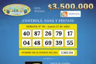Los Números de Oro de LA GACETA del 27 de julio de 2026