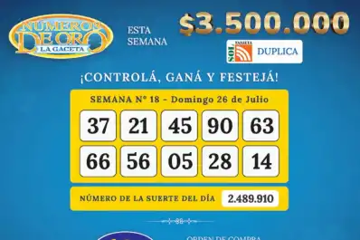 Los Números de Oro de LA GACETA del domingo 26 de julio de 2026