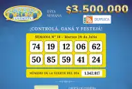 Los Números de Oro de LA GACETA del 28 de julio de 2026