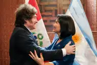Milei asistió a la asunción de Keiko Fujimori como presidenta de Perú