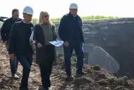 Rossana Chahla supervisó la obra hidráulica en el barrio 360 Viviendas: ya tiene un avance del 60%