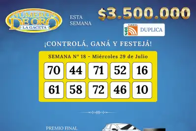 Los Números de Oro de LA GACETA del 29 de julio de 2026