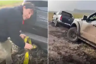 Video: así fue el rescate al Dibu Martínez tras quedar atrapado en el barro en Mar del Plata