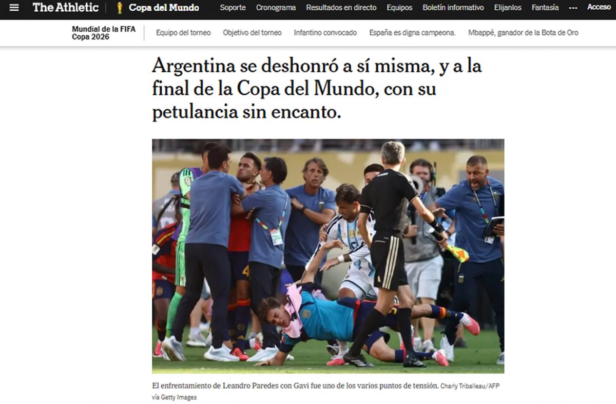 El artículo de The Athletic que afirmó que Argentina se 