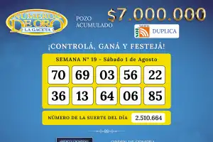 Los Números de Oro de LA GACETA del 1 de agosto de 2026