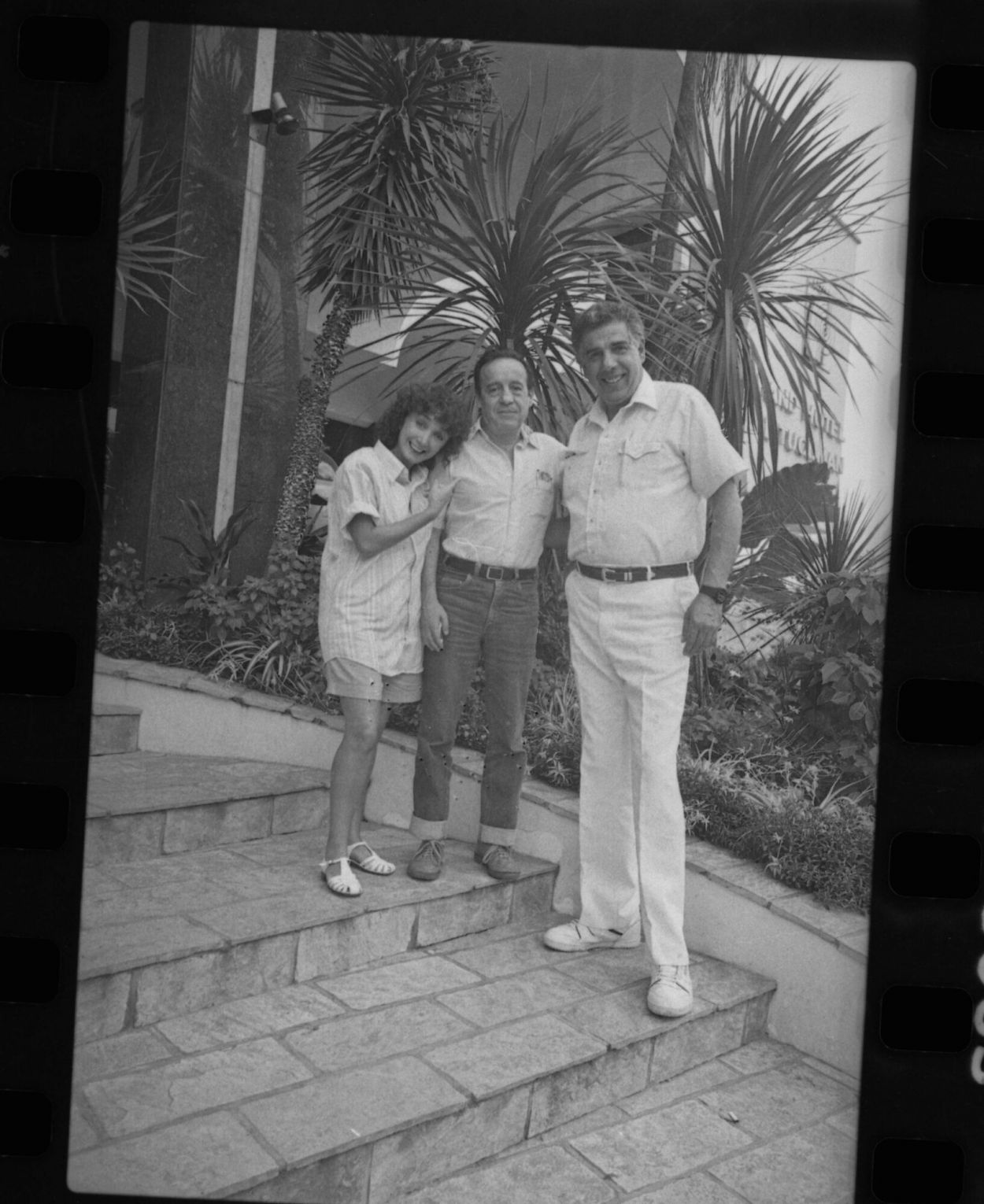 LA VISITA DE 1987. María Antonieta de las Nieves, Gómez Bolaños y Rubén Aguirre.