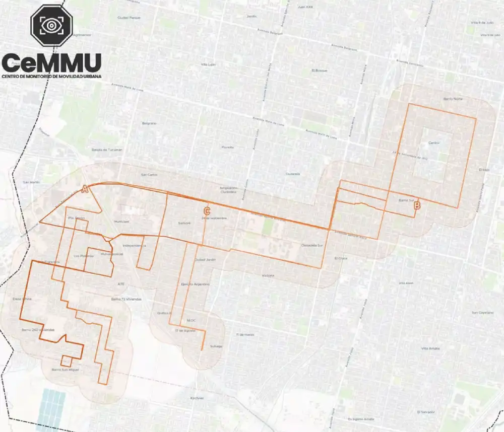 Ejemplo de recorrido propuesto