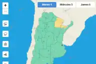 Alerta amarilla por tormentas, granizo, nieve y viento blanco: cuáles son las cinco provincias bajo riesgo este martes
