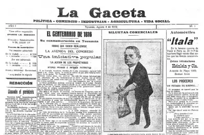 Recuerdos fotográficos: así fue la primera portada de LA GACETA en 1912
