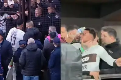 Un futbolista de Primera quiso enfrentarse con los hinchas que lo insultaban y tuvieron que frenarlo
