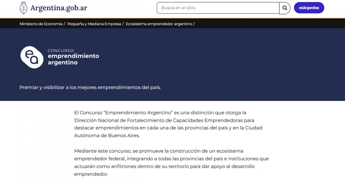 CONCURSO. Recibe proyectos de todas las provincias hasta el 18 de agosto.