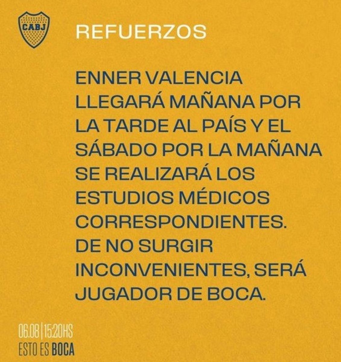 Enner Valencia llega a Boca: cuándo arriba, cómo será la revisión médica y por cuánto firmará