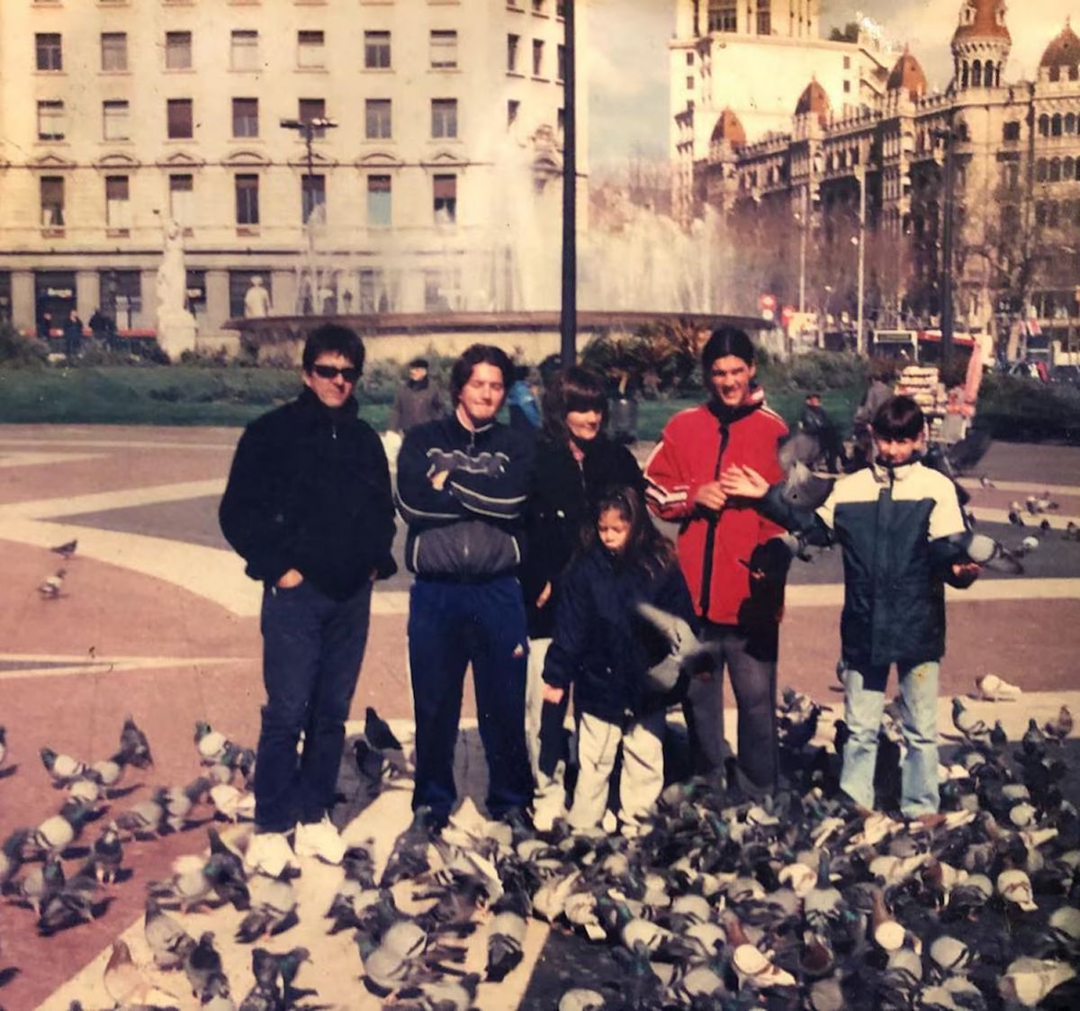La familia Messi en Madrid en 2001. 