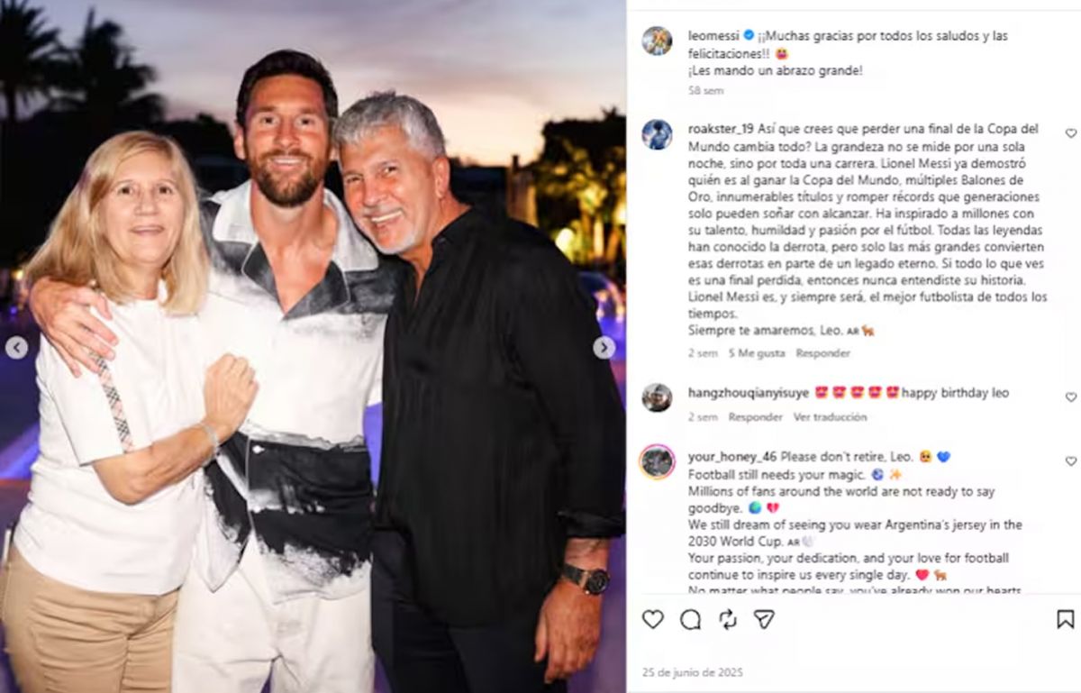 La última foto que Lionel Messi publicó junto a su padre antes de su muerte