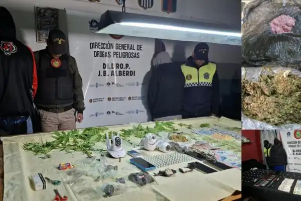 Golpe al narcomenudeo en Aguilares: decomisaron cocaína, marihuana y tusi en dos allanamientos
