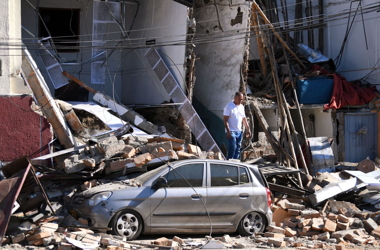 CAOS. El gobierno declaró el estado de emergencia para atender la situación provocada por el sismo.
