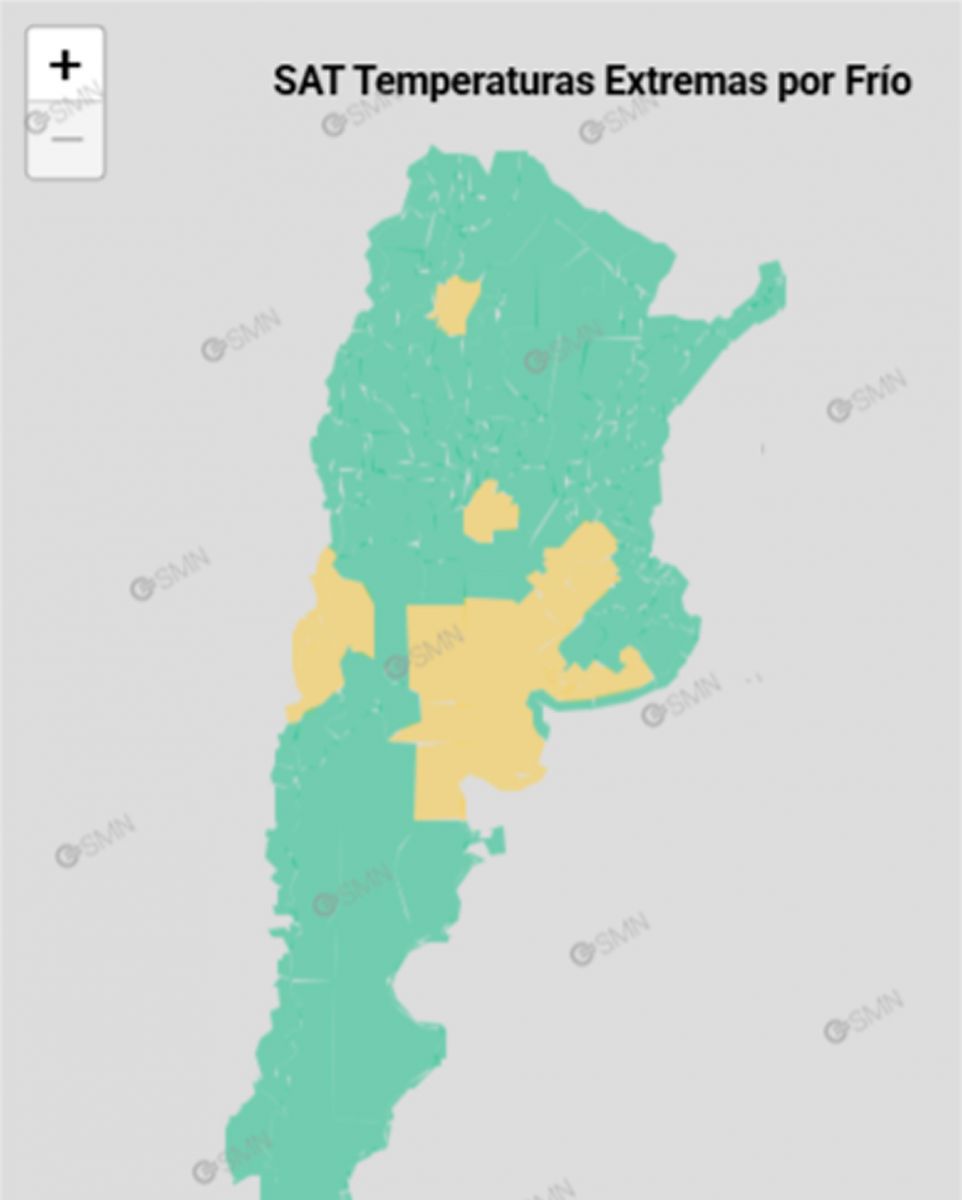 Tucumán es la única provincia del norte en alerta por frío extremo. 