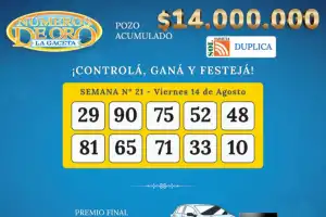 Los Números de Oro de LA GACETA del 14 de agosto de 2026