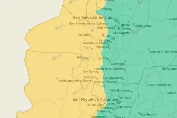 Alerta amarilla para el NOA: rigen las advertencias para Jujuy, Salta, Catamarca, Tucumán y La Rioja
