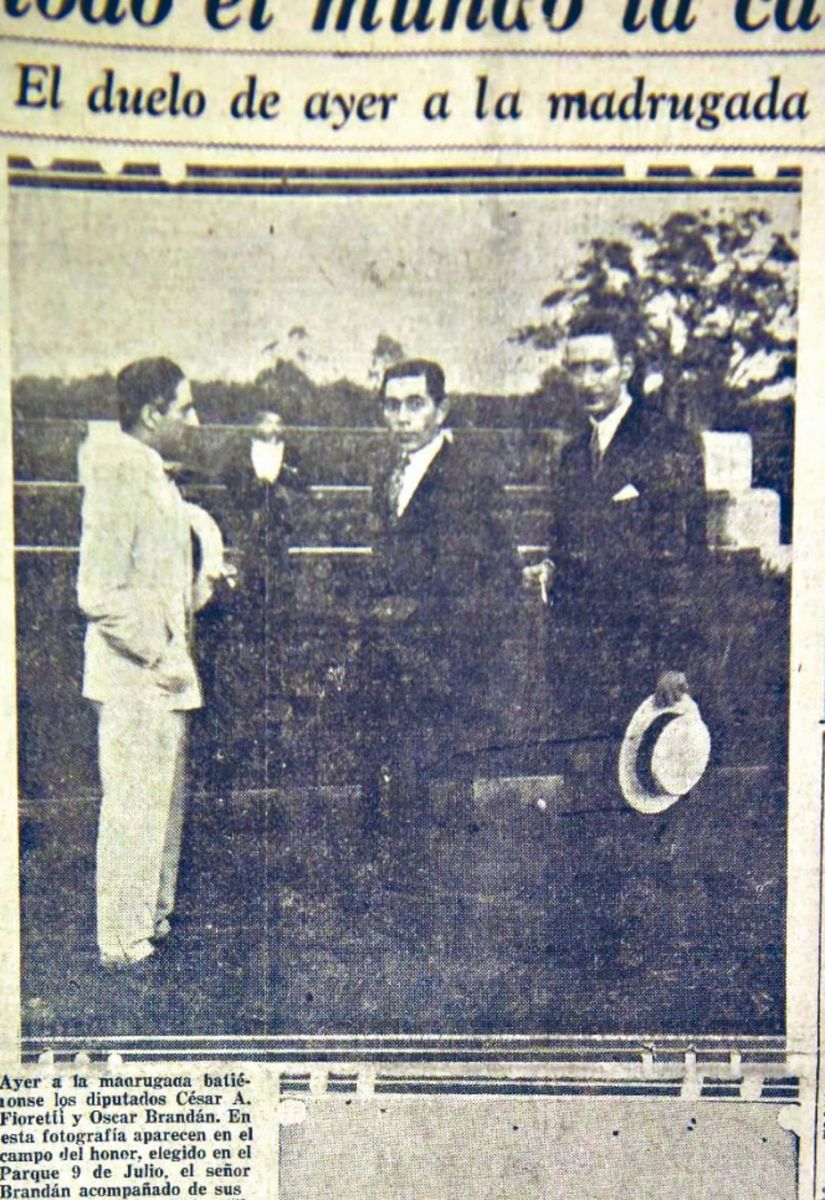 Recuerdos fotográficos: duelo entre dos diputados en el parque 9 de Julio en 1932