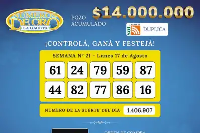 Los Números de Oro de LA GACETA del lunes 17 de agosto de 2026