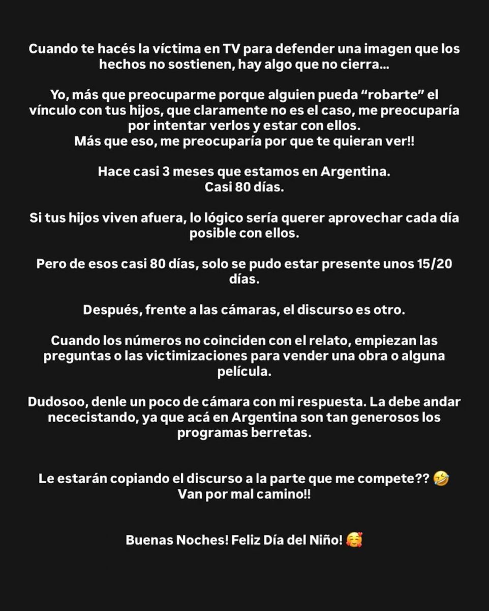 Mauro Icardi acusó a Benjamín Vicuña de hacerse la víctima en TV y de sostener una imagen pública que, según él, no coincide con los hechos