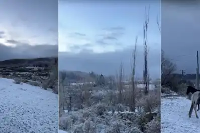 La nieve volvió a Tafí del Valle y los cerros amanecieron con un paisaje de postal