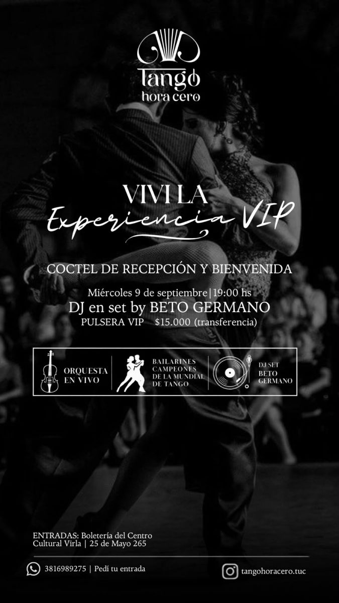 Con un homenaje a Astor Piazzolla, Tango Hora Cero llega por primera vez a Tucumán