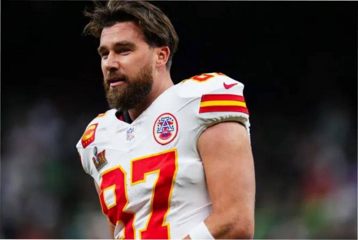 Travis Kelce se encuentra entre una creciente lista de estrellas del deporte que intentaron imitar el baile viral. Getty Images 