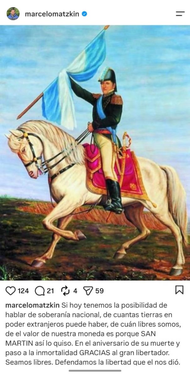 Un intendente bonaerense quiso homenajear a San Martín, pero publicó una imagen de Belgrano: culpó a Google